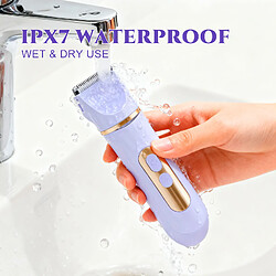 Acheter Épilateur HT-597, Tondeuse Rasoir Femmes HATTEKER Tondeuse Visage, 4-en-1, Étanche Violet