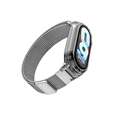 Avis INF Bracelet magnétique pour Xiaomi Mi Band avec étui transparent Silver Xiaomi Mi Band 3/4/5
