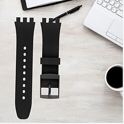Acheter INF Bracelet de remplacement en silicone de qualité supérieure pour montre Swatch Black 17 mm