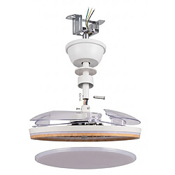 Avis Autres Temps Ventilateur plafond LED retractable Yatek Rubia 60W blanc hetre