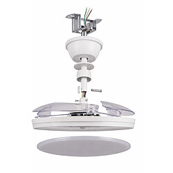 Avis Autres Temps Ventilateur plafond Yatek Rubia blanc LED pales retractables 107 cm