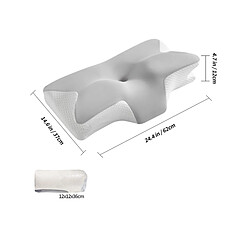 Avis INF Oreiller Papillon en Mousse à Mémoire de Forme - Soutien Orthopédique pour la Nuque, Idéal