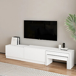 Acheter Hanah Home Meuble TV en bois - 180 x 30 x 36 cm - Blanc