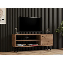 Hanah Home Meuble TV en bois - 120 x 29 x 50 cm - Pin Atlantique pas cher