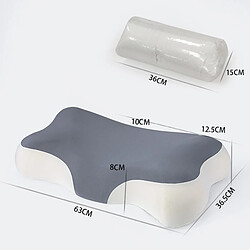 Avis INF Oreiller cervical en mousse à mémoire - Conception papillon ergonomique, housse en soie gl