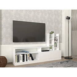 Avis Hanah Home Meuble TV en bois - 164 x 25 x 91 cm - Blanc