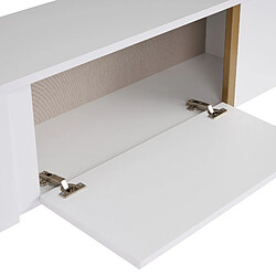Acheter Hanah Home Meuble TV en bois - 180 x 30 x 50 cm - Blanc / Or