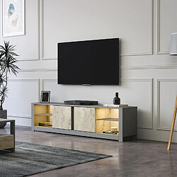 Acheter Hanah Home Meuble TV en bois 180 x 35 x 45 cm - Gris