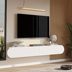 Avis Hanah Home Meuble TV en bois - 180 x 31 x 29 cm - Blanc