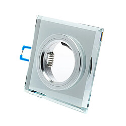 Spot encastré carré chrome verre GU10 35W Eko-Light pas cher