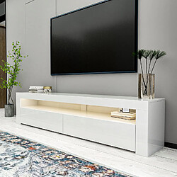 Avis Hanah Home Meuble TV en bois - 150 x 36 x 46 cm - Blanc