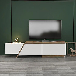 Avis Hanah Home Meuble TV en bois - 180 x 35 x 28 cm - Blanc