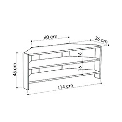 Avis Hanah Home Meuble TV en bois 114 x 36 x 45 cm - Moka clair