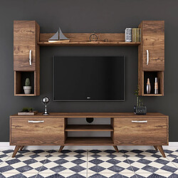 Acheter Hanah Home Ensemble meuble TV en bois - 180 x 35 x 48 cm - Marron
