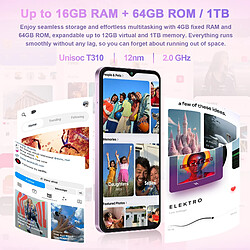 Smartphone OUKITEL C3 batterie 5000mAh 16Go+128Go Android16 rose pas cher