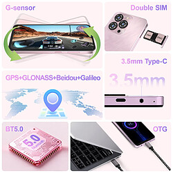 Avis Smartphone OUKITEL C3 batterie 5000mAh 16Go+128Go Android16 rose