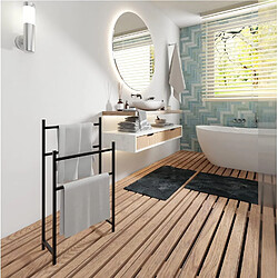 Acheter Autres Temps Porte serviettes sur pied LEVIRA Morus noir 80 cm sans percage