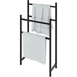 Avis Autres Temps Porte serviettes sur pied LEVIRA Morus noir 80 cm sans percage