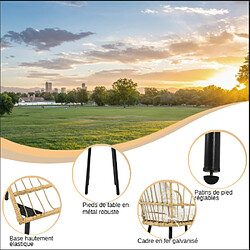 Avis ByteLike Ensemble de jardin 5 pièces en rotin