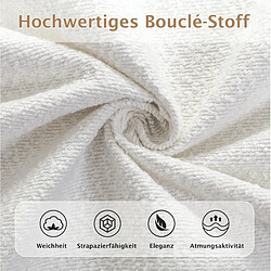 STILVORA Lit rembourré 180/200 cm beige en bouclé avec coffre hydraulique pas cher