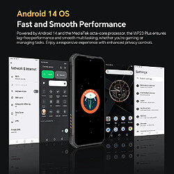 Acheter Téléphone robuste OUKITEL WP23 Plus batterie 10600mAh 24Go+256Go 6,52" Noir