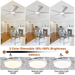 Avis DZMDIP Ventilateur de plafond LED 132 cm télécommande moteur DC silencieux 6 vitesses réversible