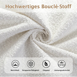 STILVORA Lit capitonné 160/200 cm beige en bouclé avec tête de lit rembourrée pas cher