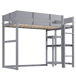 Acheter Lit Mezzanine Enfant Modenvie 90x200 cm - rangement - Gris