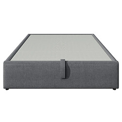 Acheter Lit Coffre 160x200 cm - Modenvie - USB C et rangement - Gris