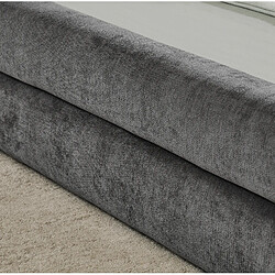 Lit Simple 90x200 cm - Modenvie - structure renforcée - chenille gris foncé pas cher