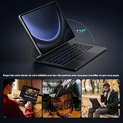 VANWIN Clavier Pour Samsung Galaxy Tab S10+Plus/S9+Plus/S9 FE+Plus/S8+Plus/S7+Plus 12,4"AZERTY pas cher