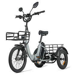Tricycle Électrique Pliant CYSUM AG1 Pro Tricycle Électrique Pliant CYSUM AG1 Pro – Moteur 750W – 48V 20Ah (750Wh) – Freins Hydrauliques – NFC – Différentiel – Charge 180 kg – 100–150 km