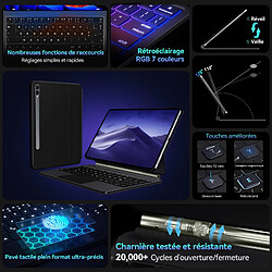 VANWIN Clavier Pour Samsung Galaxy TabS10 Lite/S10 FE/S9 FE 5G 10,9", S11/S9 11" AZERTY pas cher