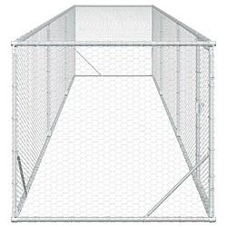Acheter vidaXL Enclos pour Poules Argenté 500 x 100 x 100 cm Acier galvanisé