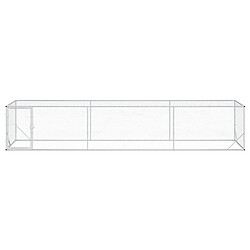 Avis vidaXL Enclos pour Poules Argenté 500 x 100 x 100 cm Acier galvanisé