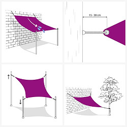 Acheter vidaXL Voile d'ombrage 160 g/m² Marron 4,5x4,5 m PEHD