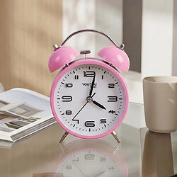 Acheter Avizar Réveil de Table 12cm pour Chambre Format Rond Double Cloche Élégant Rose