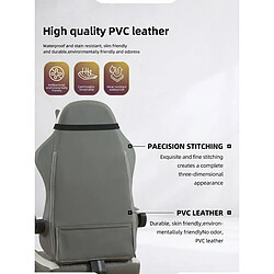 Acheter DZMDIP Fauteuil gaming simili cuir respirant avec repose-pieds et rotation 360°, Gris et Marron