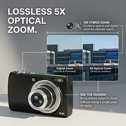 Avis VURAHOME Appareil Photo Numérique 5K 64MP Zoom Optique 5X 2 batteries DC408X