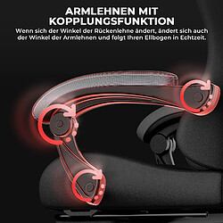 Acheter DZMDIP Fauteuil gaming ergonomique avec repose-pieds et dossier inclinable noir gris