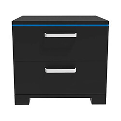 Acheter Habitat Et Jardin Chevet LED [ ]Karina[ ] - 41 x 38 x 41.5 cm - Noir