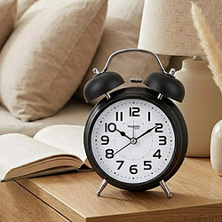 Acheter Avizar Réveil de Table Analogique pour Chambre Double Cloche Élégant Noir