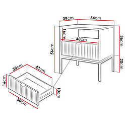 Acheter Habitat Et Jardin Table de chevet en bois [ ]Tunis[ ] - Blanche