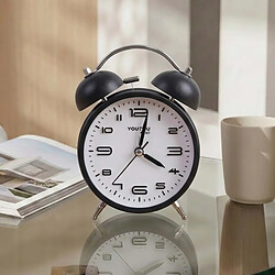 Acheter Avizar Réveil de Table 12cm pour Chambre Format Rond Double Cloche Élégant Noir
