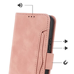 Avis Avizar Étui Folio pour Honor 600 / 600 Pro Design Vintage avec Fonction Support Vidéo Rose