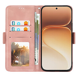 Avizar Étui Folio pour Honor 600 / 600 Pro Design Vintage avec Fonction Support Vidéo Rose pas cher