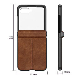 Avizar Coque pour Motorola Razr 70 avec Verre Trempé Écran Externe Antichoc Marron pas cher
