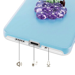 Acheter Avizar Coque pour Galaxy A37 avec Motif Raisin en Relief 3D et Contour Surélevé Bleu
