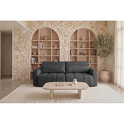 Acheter Casanova Canapé amovible convertible tissu texturé 3 places Gris foncé
