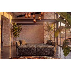 Acheter Casanova Canapé droit convertible tissu imprimé animalier 3 places Terracotta